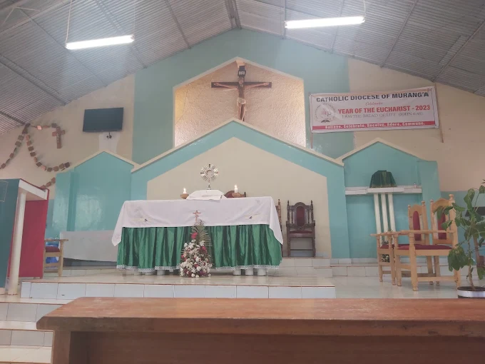Church interior showing beautiful altar and sanctuary