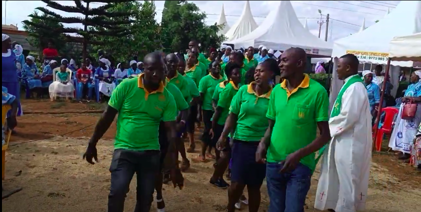 Men's Association in procession