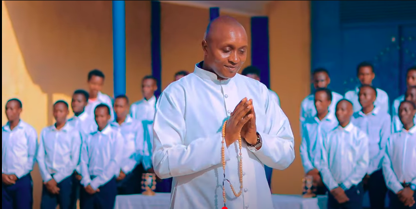 Parish Priest leading Rosary Prayer